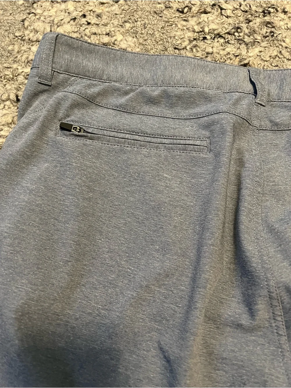 Johnston & Murphy Light Gray Performance Flat-Front Shorts